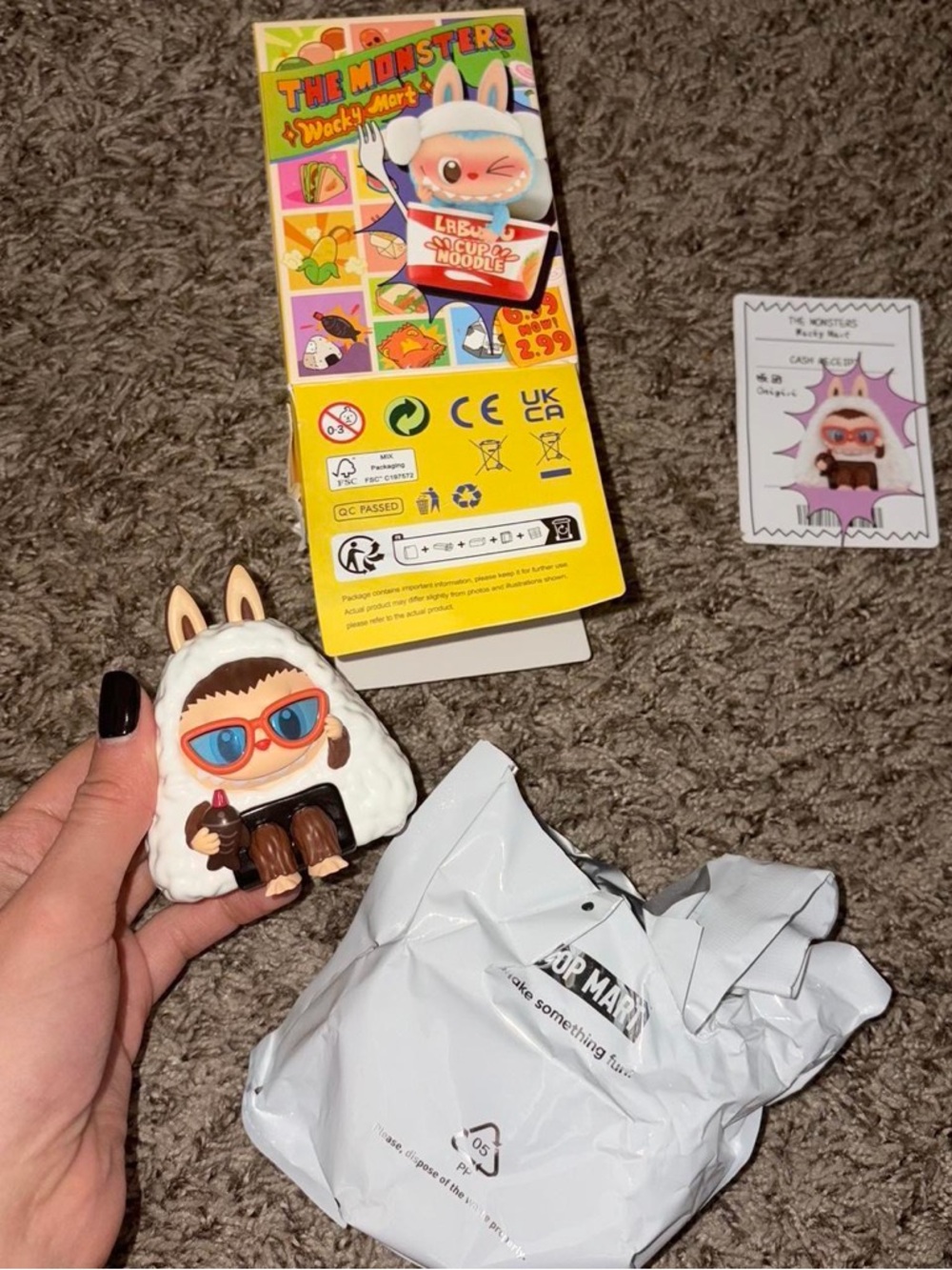 The Monsters Wacky Mart White Bunny Costume Figure with Blue Sunglasses